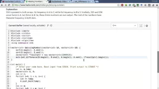 HackerRank Missing Numbers Solution