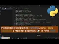 2025 Python Basics Explained Variables Data Types Operators More for Beginners in Hindi