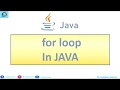 Java Tutorial For Beginners 12 - for loop in Java Lockdown Learner
