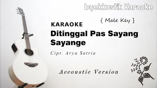 Download DITINGGAL PAS SAYANG SAYANGE || Karaoke Versi Akustik [ Male Key ] MP3