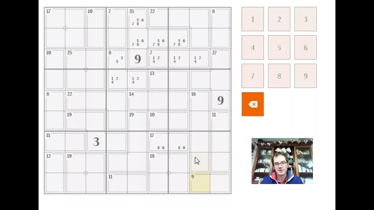 How to solve the Deadly Killer Sudoku:  23 Dec 17