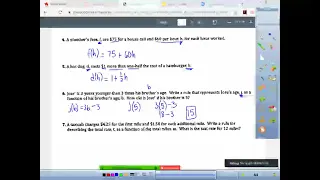 M1 Function Notation Word Problems