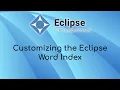 Customizing the Eclipse Word Index