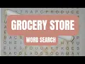 Word Search Puzzle Solve Grocery Store