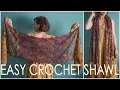 How to Crochet an Easy Beginner 1-Row Repeat Ripple Shawl Scarf or Blanket Undulation
