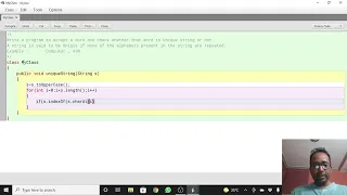 Unique String Program Rupesh Dey