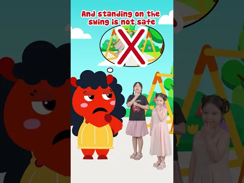 Bé học tiếng Anh qua bài hát: Không đứng trên xích đu?! -  Playground Safety Song! #kidssong #shorts