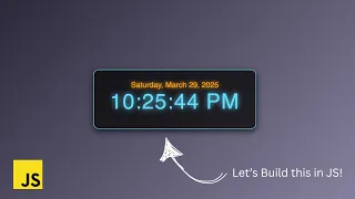 Digital Clock Project in JavaScript Date Time Display with Amazing Design