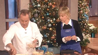 Wolfgang Puck Shows Ellen How to Make a Holiday Dish