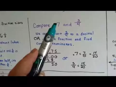 Download MP3 Grade 6 Math #3.2, How to put fractions and decimals into size order