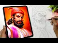 Chhatrapati Shivaji Maharaj Drawing Shivaji Maharaj Drawing Outline Tutorial