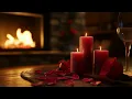 Romantic Fireplace with Candles Roses 10 Hours of Cozy Crackling Fire Sounds
