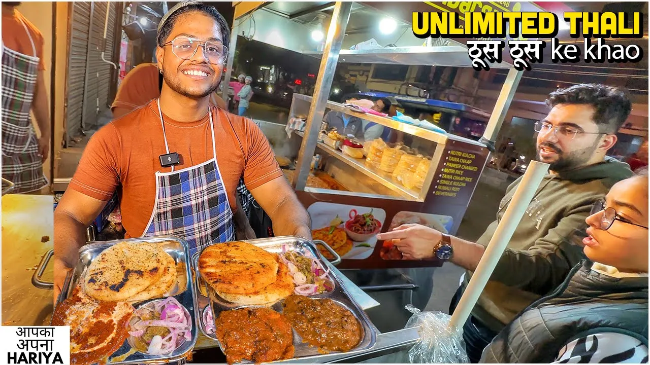 ZABARDAST Unlimited Thali   Street Food India   Paneer Changezi, Chaap Mughlai, Nutri, Rumali Roti