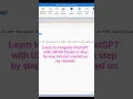 Learn to integrate ChatGPT with UiPath Studio