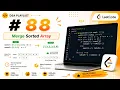 LeetCode 88 Merge Sorted Array Optimal C Solution