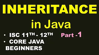 INHERITANCE in Java Basics part-1 ISC 11th-12th Core Java