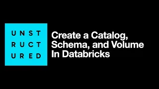 Create a Catalog Schema and Volume in Databricks