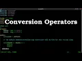 C Conversion Operators