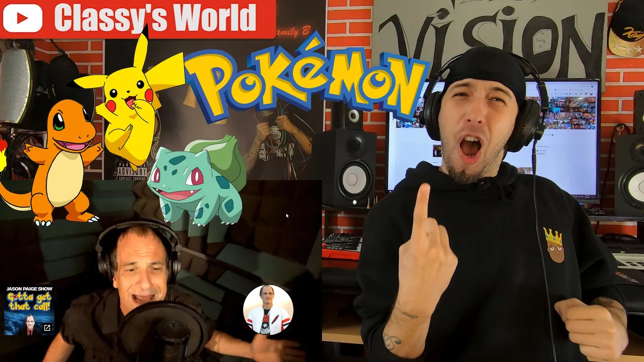 Original Pokemon Theme Singer Jason Paige In Studio Full Pokemon Theme Song || Classy's Reaction