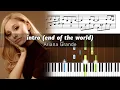 Download Lagu Ariana Grande - intro (end of the world) - Piano Tutorial with Sheet Music
