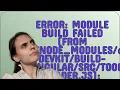Error Module build failed from node - modules angular-- web