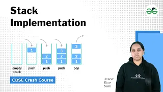 Stack Implementation Avneet Kaur Saini GeeksforGeeks School