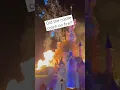 Disney Castle on fire