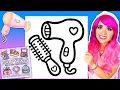 Coloring My Girly Things Coloring Book Hair Dryer Cozy Coloring Page Ohuhu Markers