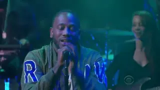 young greatness and dj holiday on the late show with stephen colbert