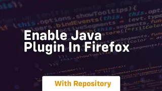 enable java plugin in firefox