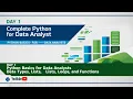 Day 1 Python Basics for Data Analysts - Data Types Lists Loops and Functions