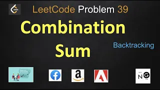 combination sum combination sum leetcode leetcode 39 backtracking Amazon Facebook Adobe