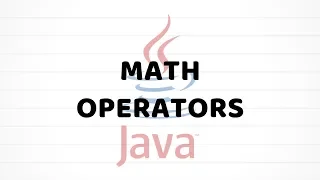 Math Operators Java For Beginners