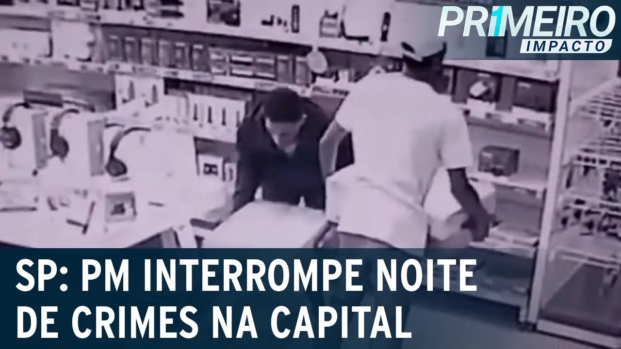 Polícia interrompe noite de crimes e prende 5 criminosos em SP | Primeiro Impacto (06/04/23)