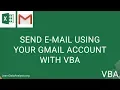 Send An Email From Your Gmail Account with VBA Excel VBA Tutorial