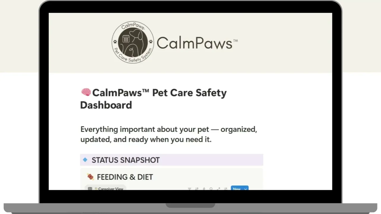 CalmPaws™ Demo: Auto Synching Dashboard