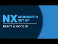 NX Monorepo setup with React and Node JS