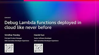 AWS re Invent 2025 - Debug Lambda functions deployed in cloud like never before CNS367