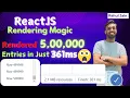 FASTEST ReactJS Performance EVER Render 500 000 Rows in 361ms