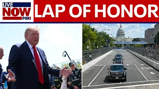 Trump takes 'lap of honor' ahead of Freedom 250 Grand Prix