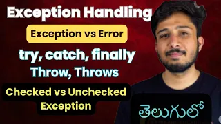 Exception Handling FULL Tutorial in Telugu from Scratch Real-Time Examples