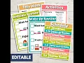 Editable Visual Schedule and Routines Charts - Canva Demo