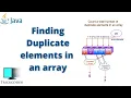 find duplicate elements in an array java write a java program to find duplicate elements in an array