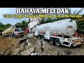 Download Lagu Bahaya Meledak‼️Truck Tangki Besar Terpuruk Hingga Berasap Tebal