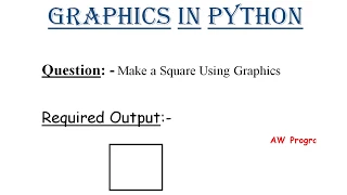 Making square in Python Using Python Graphics