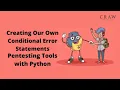Creating Our Own Conditional Error Statements Pentesting Tools with Python Craw Security