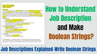 How to Understand a Job Description and Make Boolean Strings