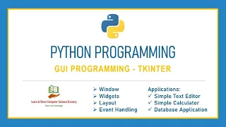 GUI Programming using Python s tkinter module in Tamil Advanced Python Programming in Tamil