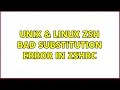 Unix Linux Zsh bad substitution error in zshrc