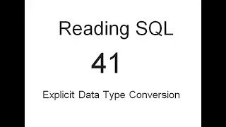 Explicit Data Type Conversion SQL Tutorial 41
